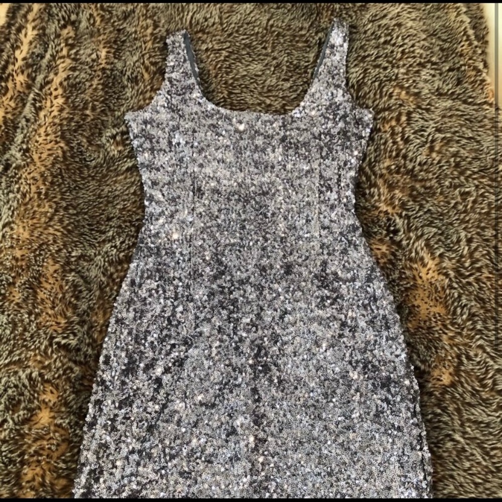 Sequined short mini dress
